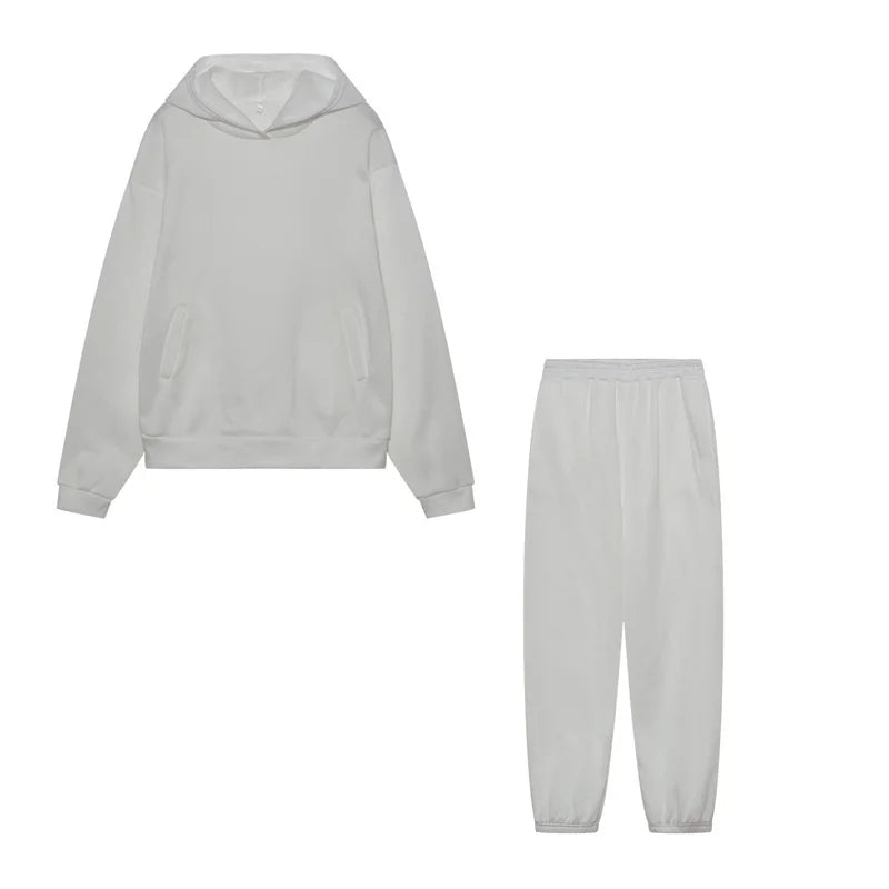 Hooded Tracksuit Sports 2 Pieces Set