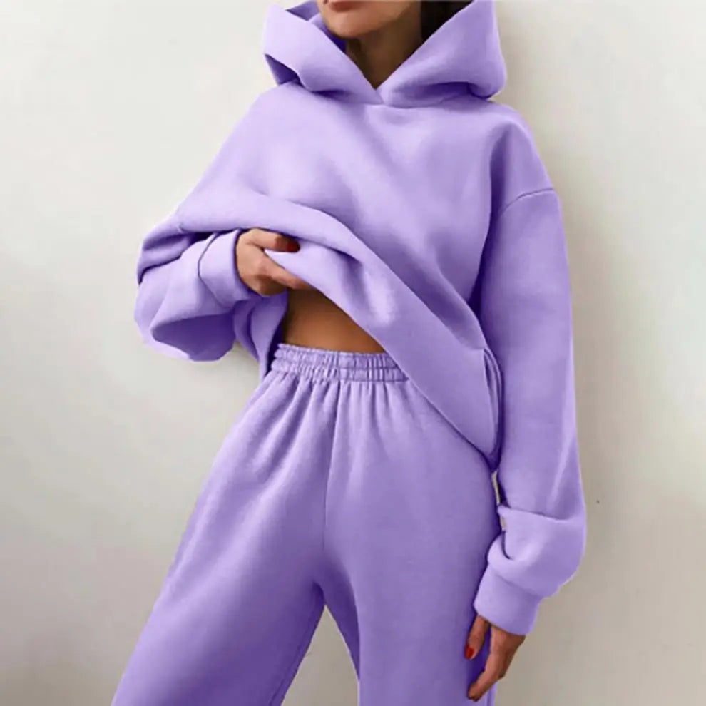 Hooded Tracksuit Sports 2 Pieces Set