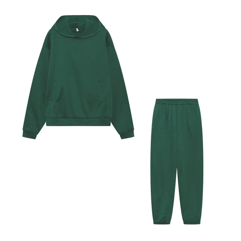 Hooded Tracksuit Sports 2 Pieces Set