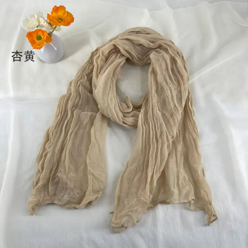 Soft Breathable Cotton and Linen Retro Scarves