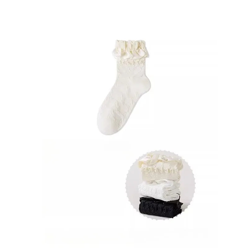 Cute Black White Socks Set