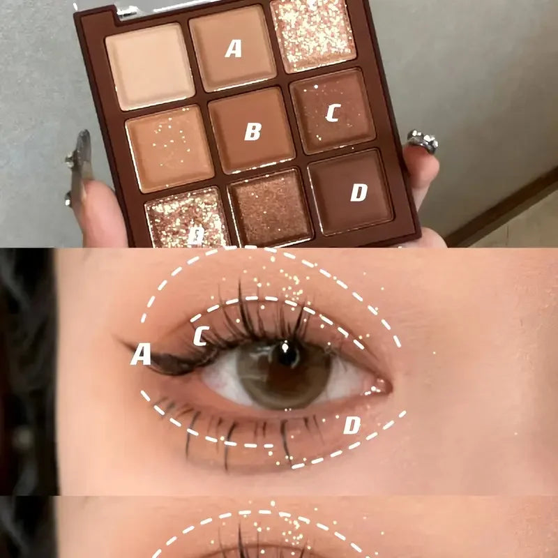 9 colour Chocolate Eyeshadow Palette