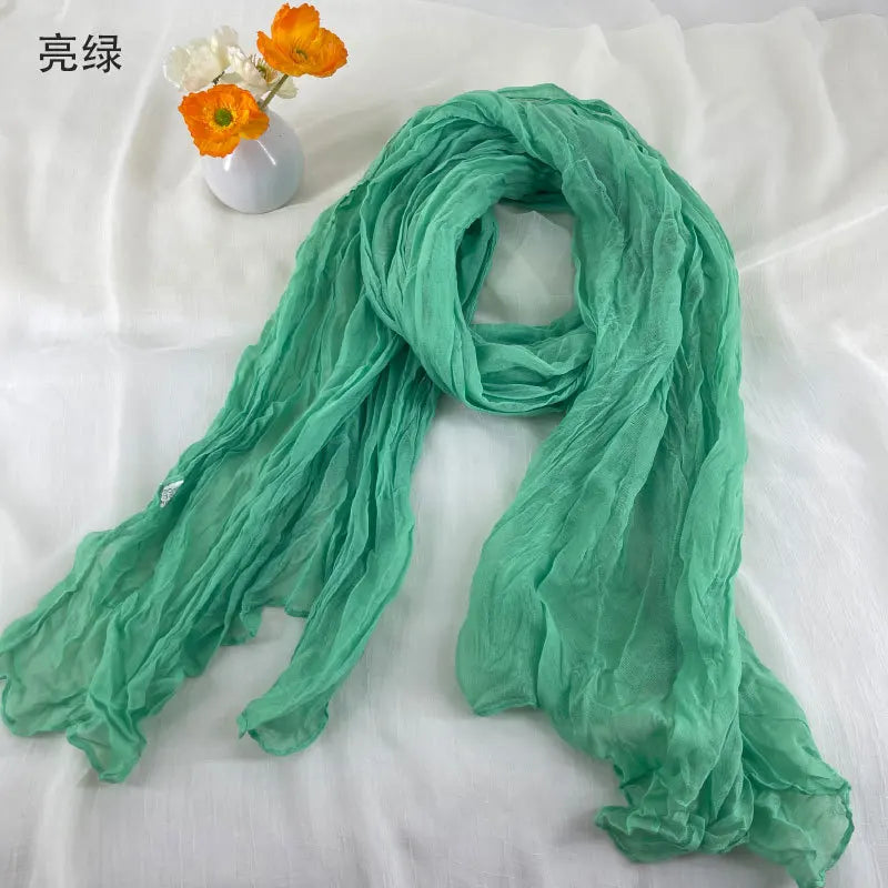 Soft Breathable Cotton and Linen Retro Scarves