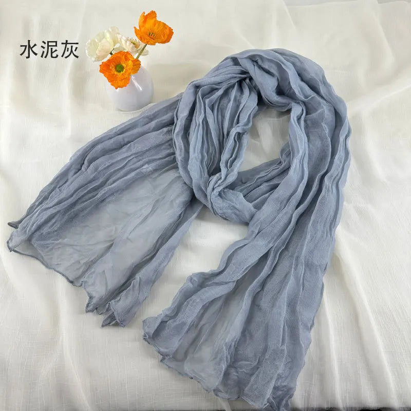 Soft Breathable Cotton and Linen Retro Scarves