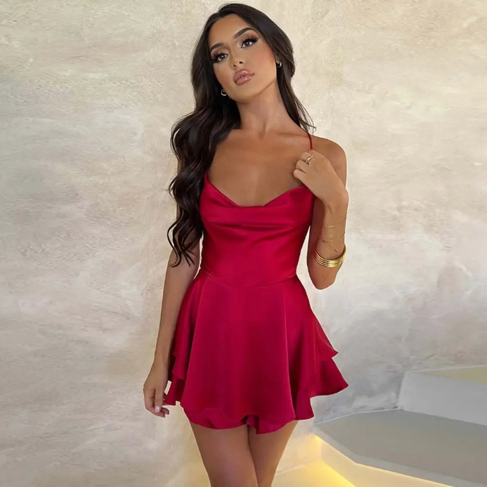 Summer Solid Color Slimming Dress