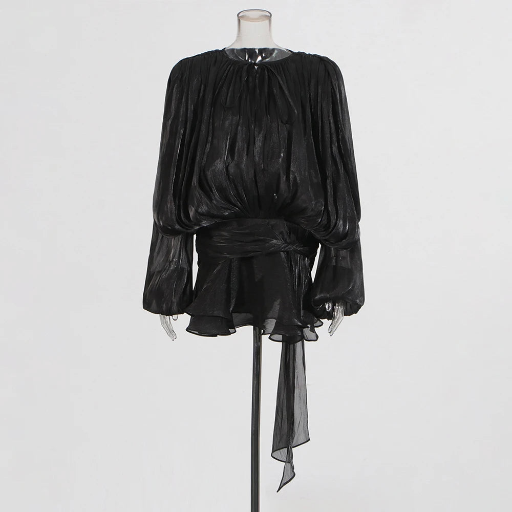 Solid Chic Dress O Neck