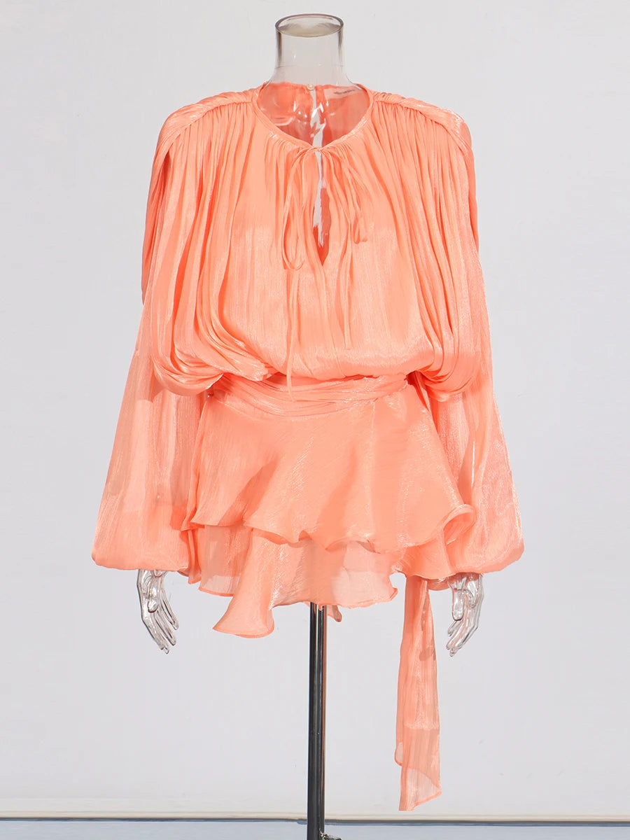 Solid Chic Dress O Neck