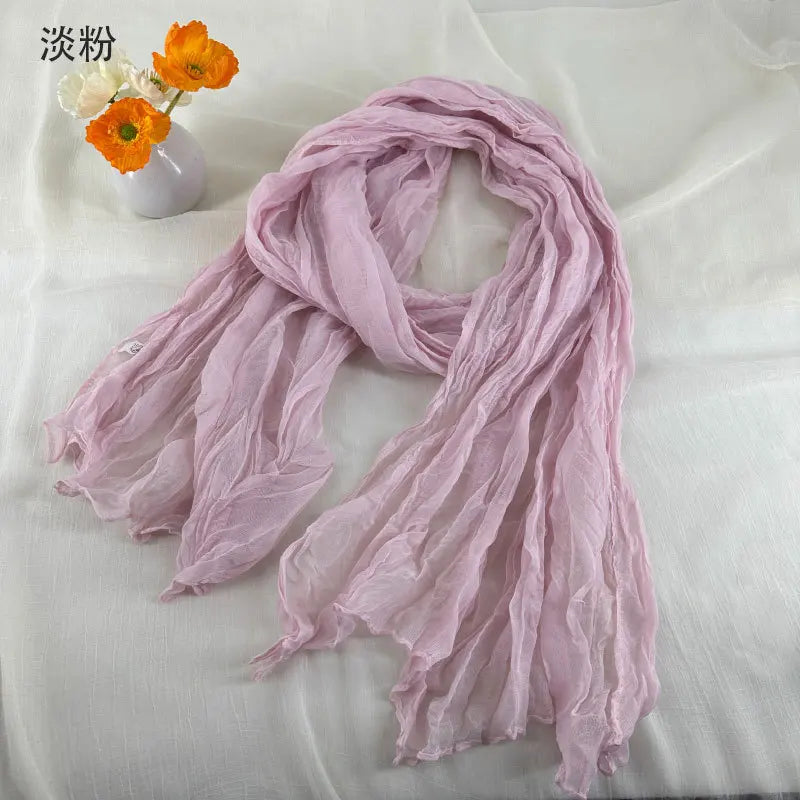 Soft Breathable Cotton and Linen Retro Scarves