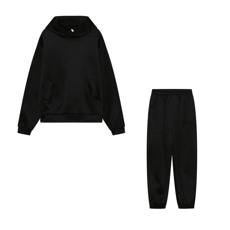 Hooded Tracksuit Sports 2 Pieces Set