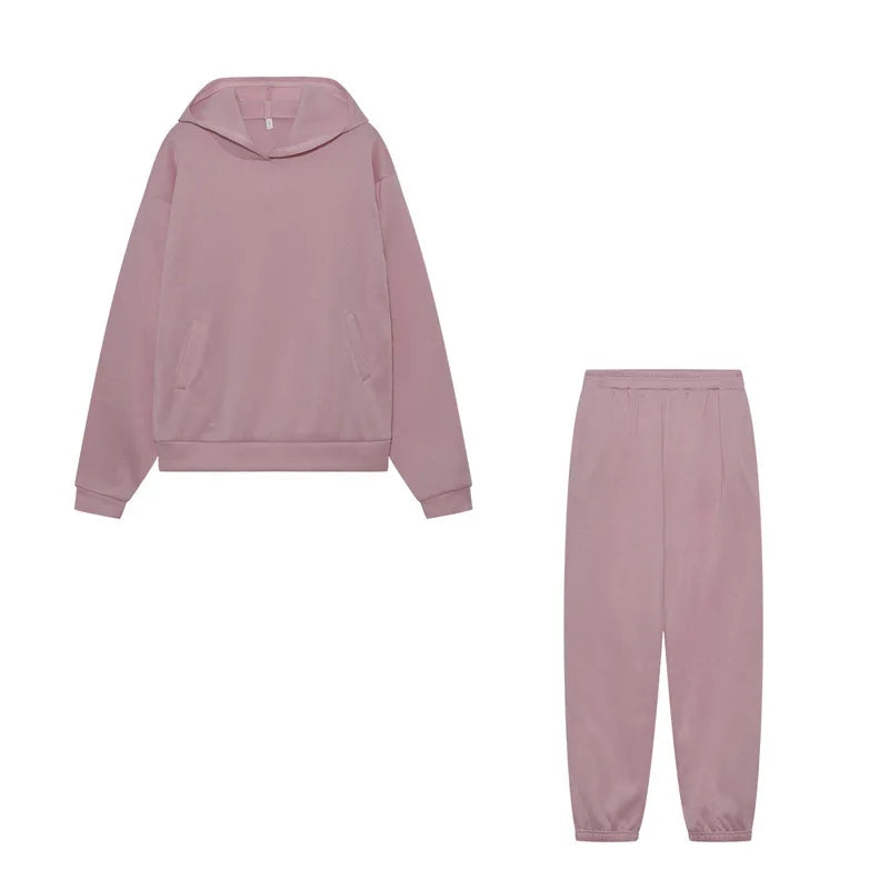 Hooded Tracksuit Sports 2 Pieces Set