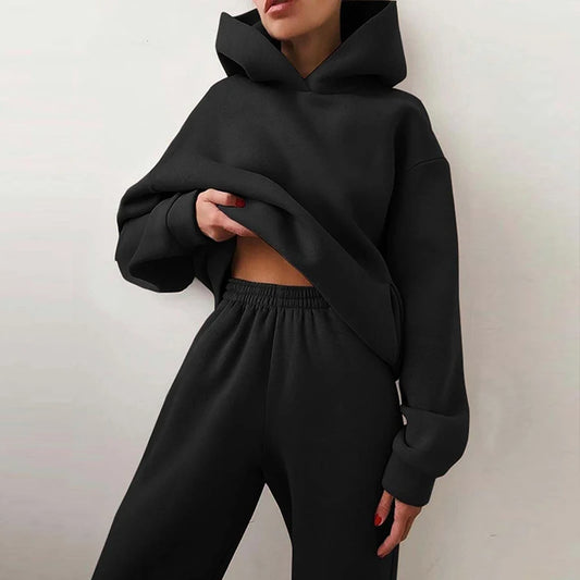 Hooded Tracksuit Sports 2 Pieces Set