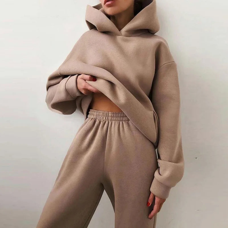 Hooded Tracksuit Sports 2 Pieces Set