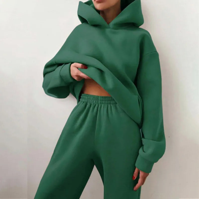 Hooded Tracksuit Sports 2 Pieces Set
