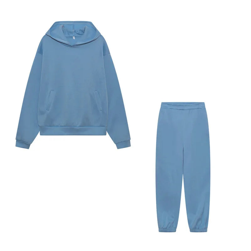 Hooded Tracksuit Sports 2 Pieces Set