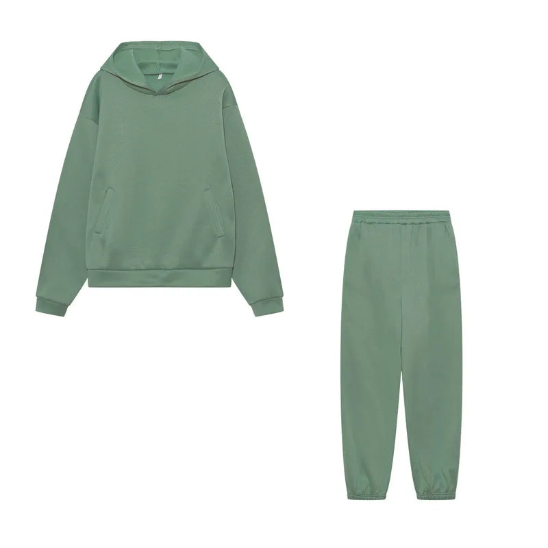 Hooded Tracksuit Sports 2 Pieces Set