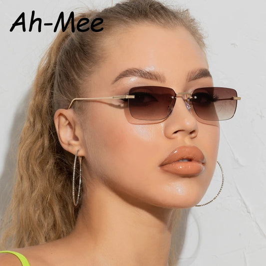 Classic Rimless Square Sunglasses
