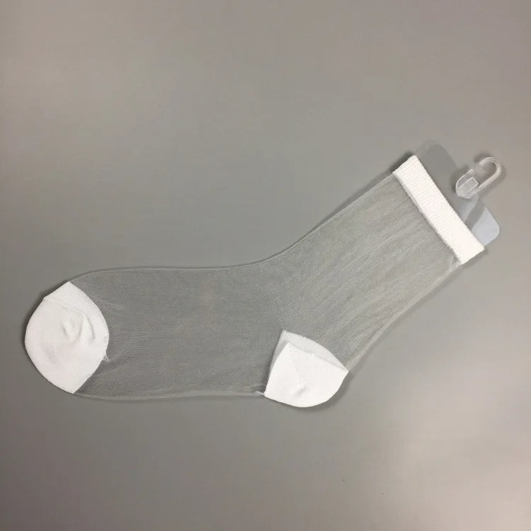 Sheer Mesh Glass Silk Socks