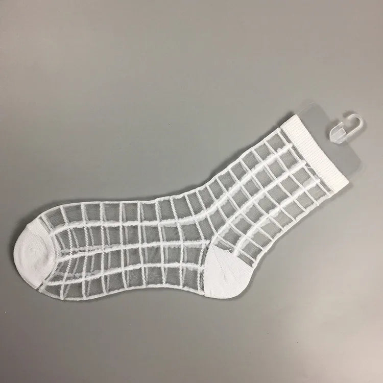 Sheer Mesh Glass Silk Socks