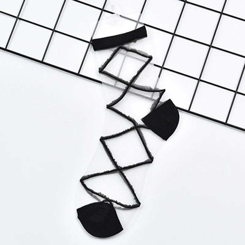 Sheer Mesh Glass Silk Socks