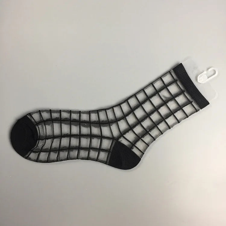 Sheer Mesh Glass Silk Socks