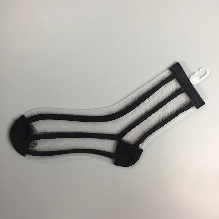 Sheer Mesh Glass Silk Socks