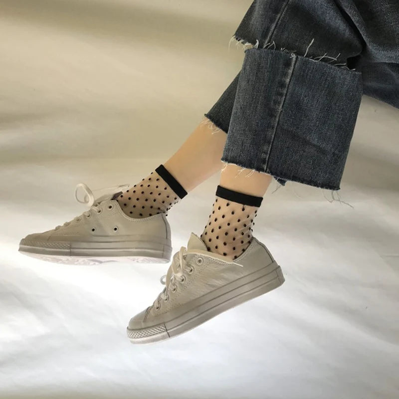Sheer Mesh Glass Silk Socks