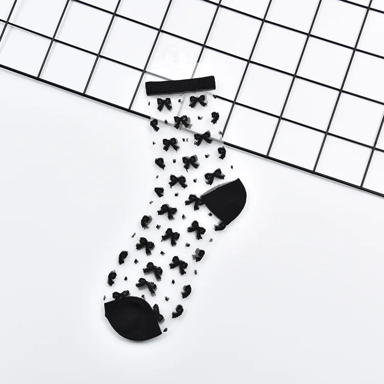 Sheer Mesh Glass Silk Socks