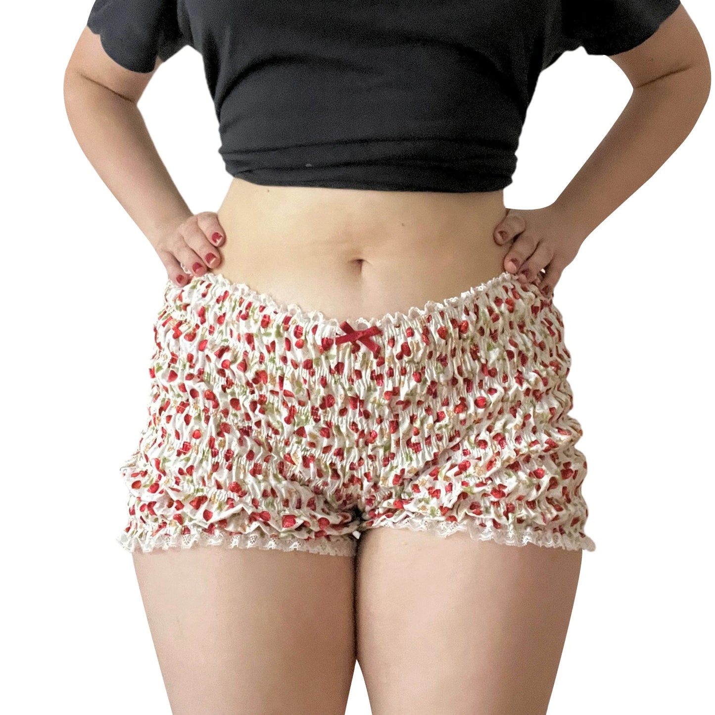 Slim Fit Smocked Shorts