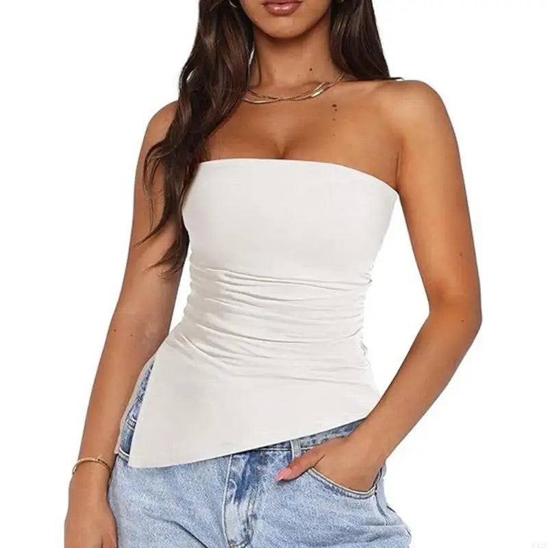 Ruched Tube Top – Strapless Fit