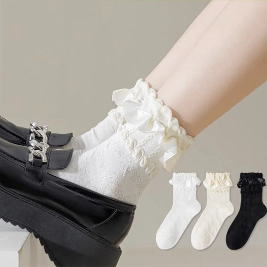 Cute Black White Socks Set