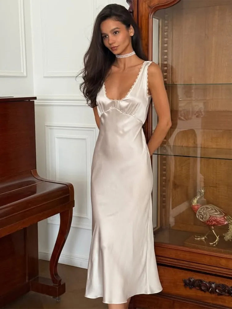 White Symmetrical Lace dress