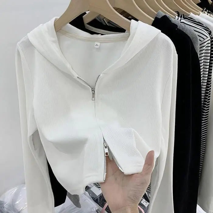 New Double Zipper Hooded