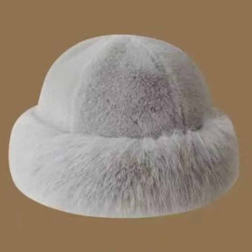 Women's Faux Plush Panama Hat