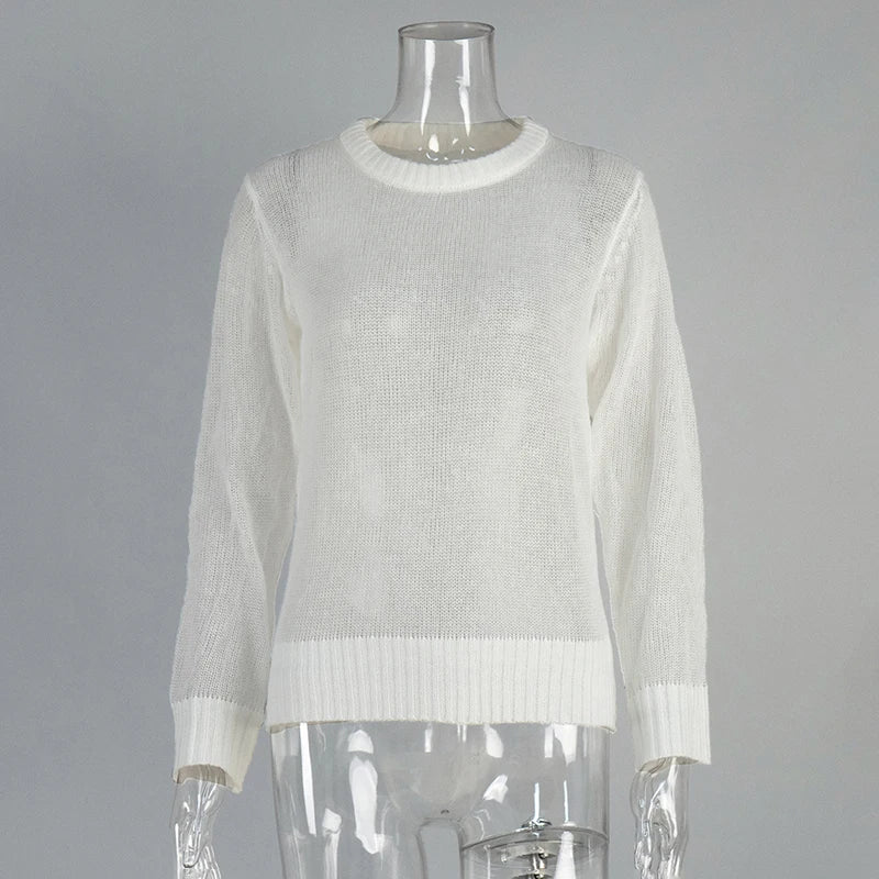 Mohair Long Sleeve Knit Sweater