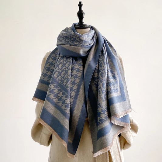 Warm Cashmere Jacquard Scarf