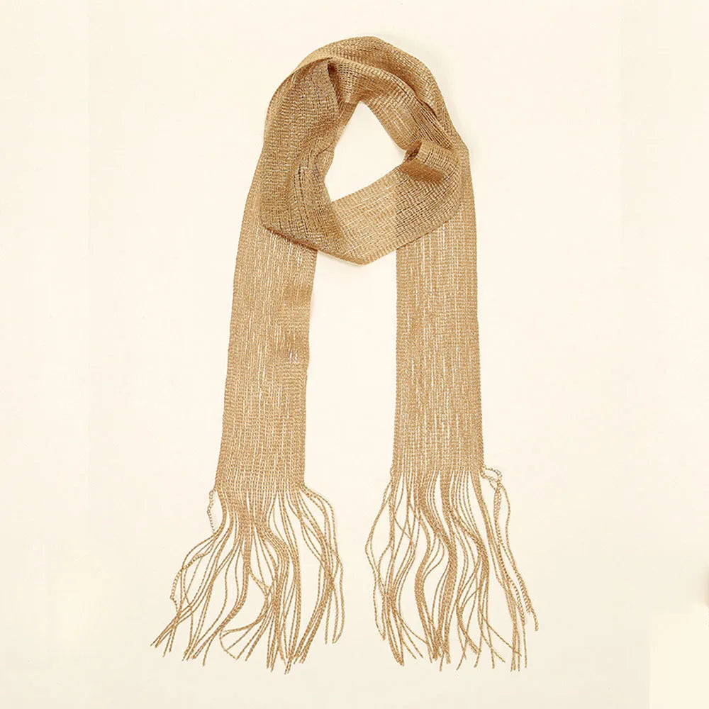 Y2k Gold Silver Bright Silk Sunscreen Shawl