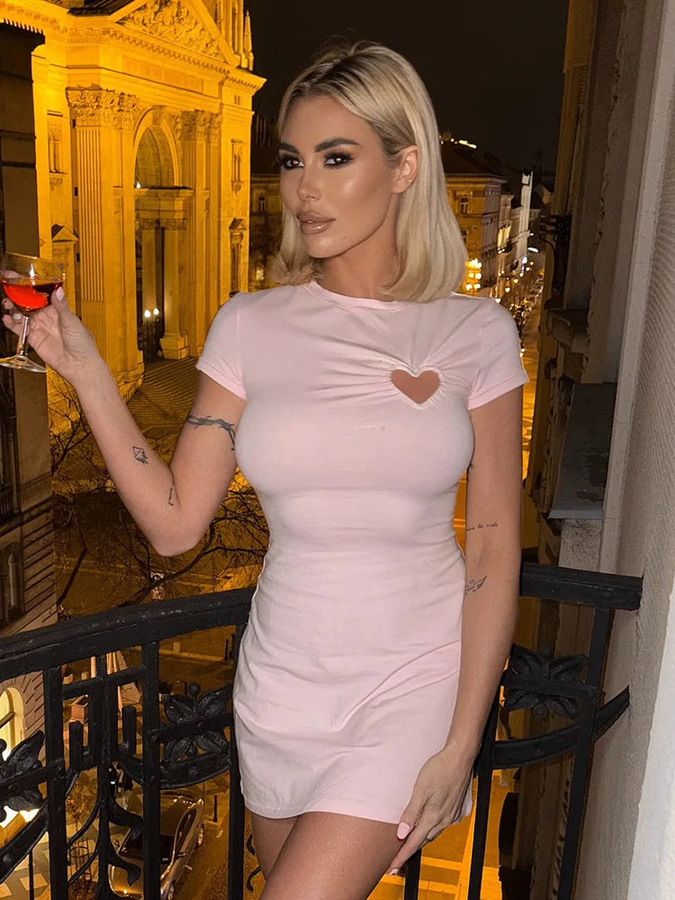 Short Sleeve A-Line Slim Mini Dress