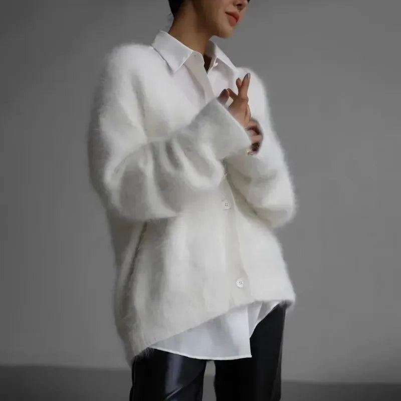 Casual V Neck Oversized Sweater