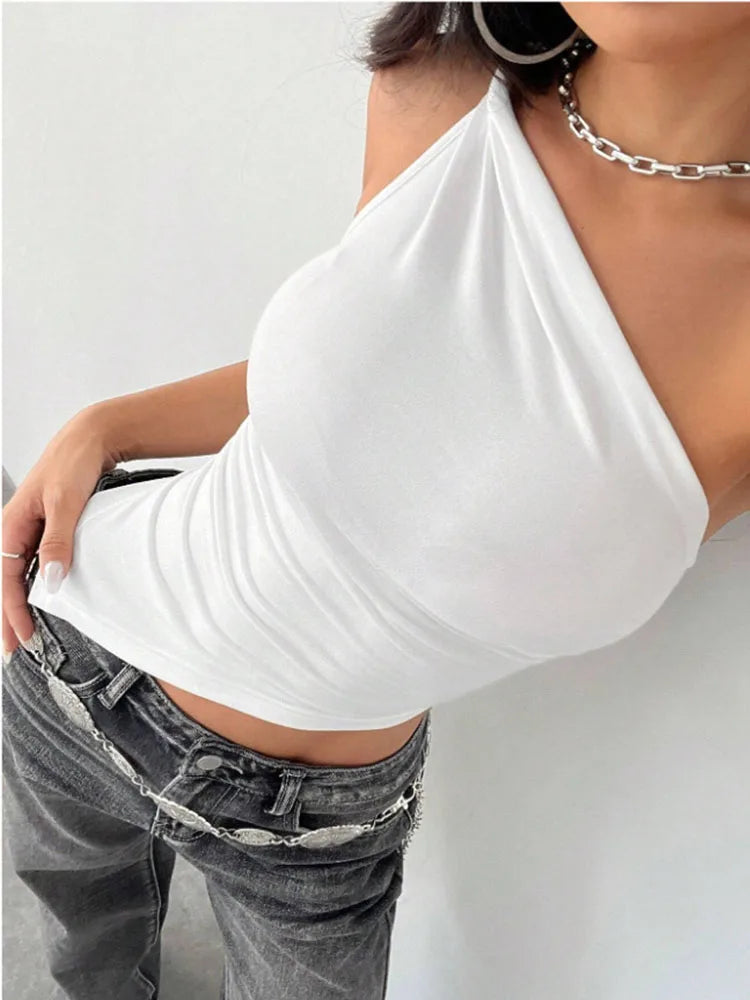 Casual Top Single Shoulder