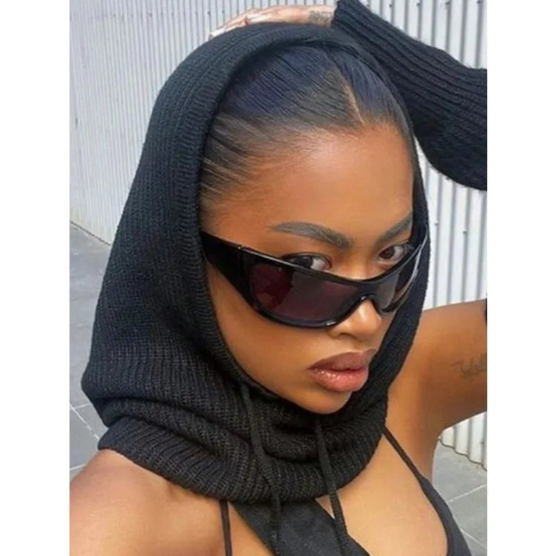 Stylish Thick Drawstring Hood Scarf