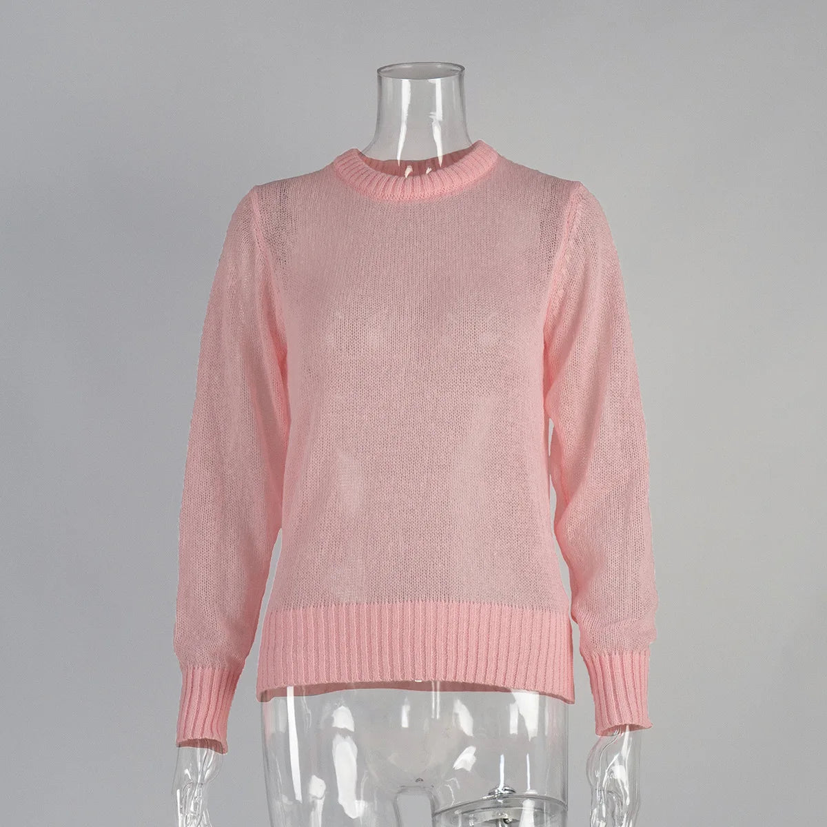 Mohair Long Sleeve Knit Sweater