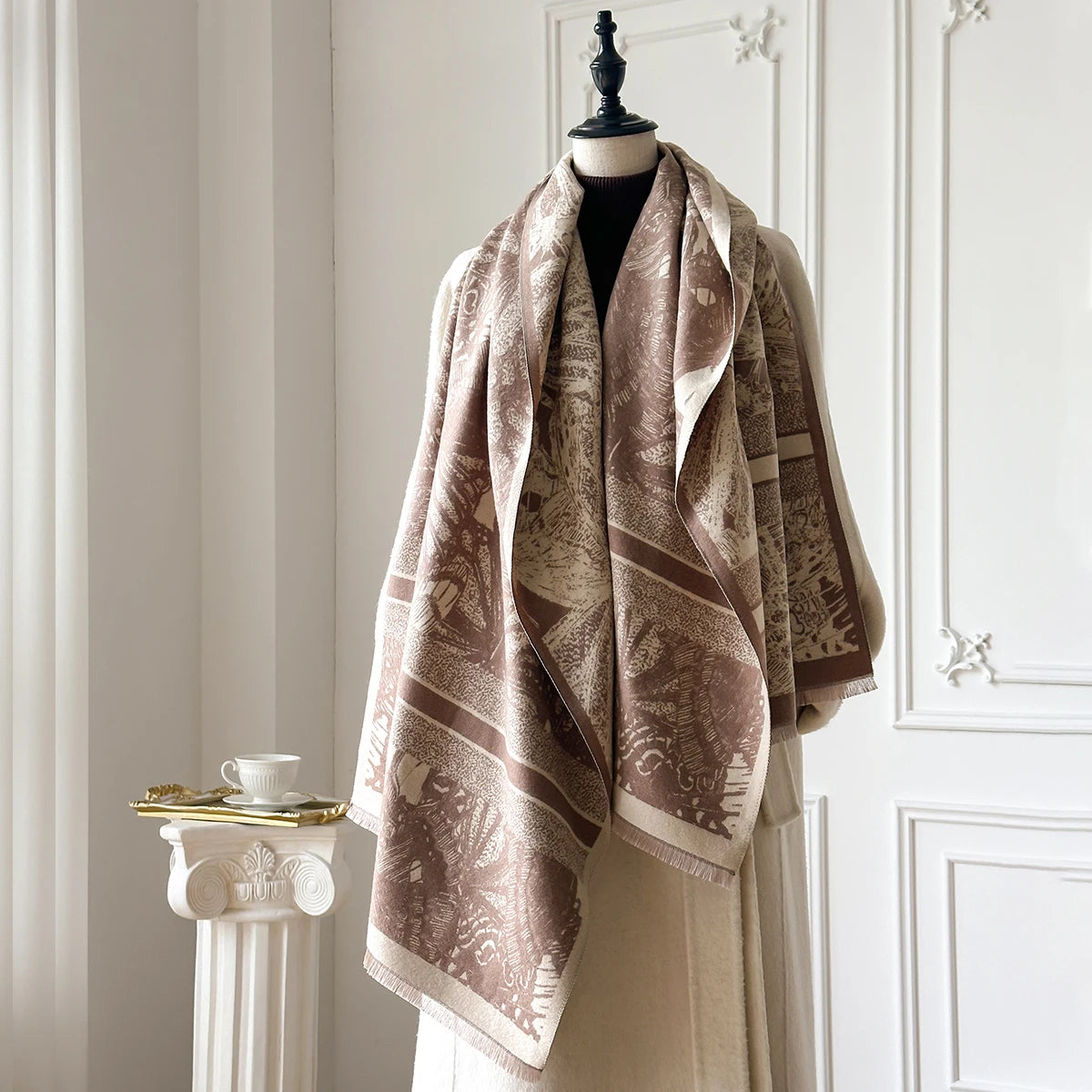 Luxury Faux Cashmere Poncho