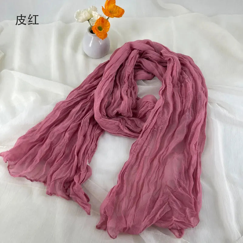 Soft Breathable Cotton and Linen Retro Scarves