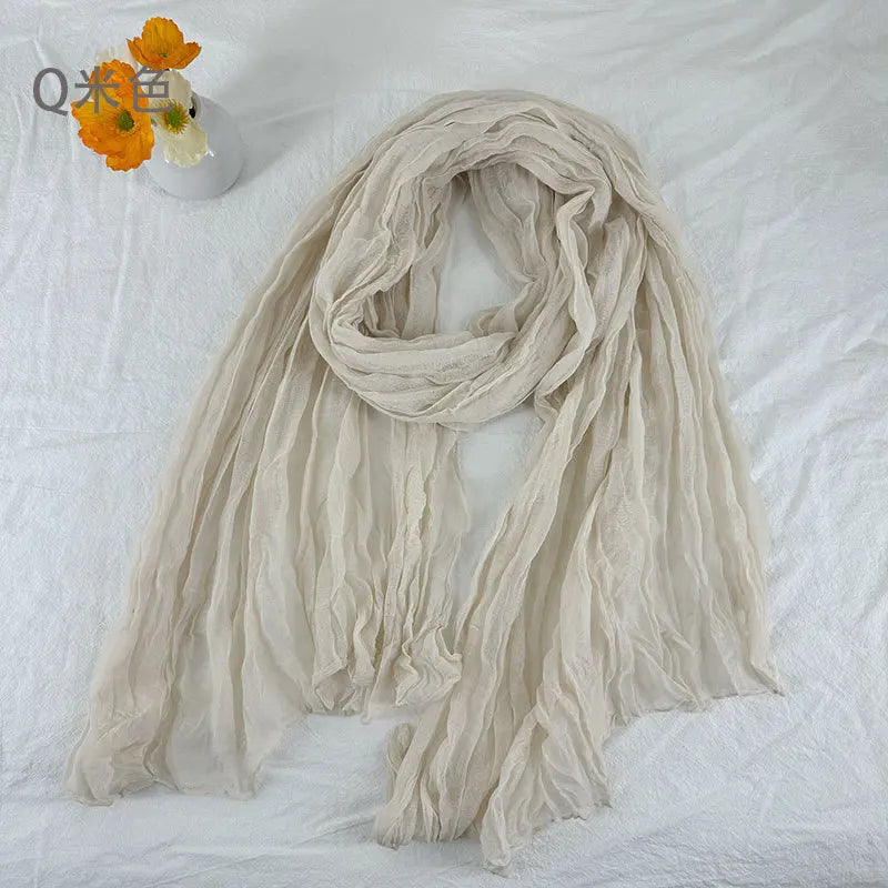 Soft Breathable Cotton and Linen Retro Scarves