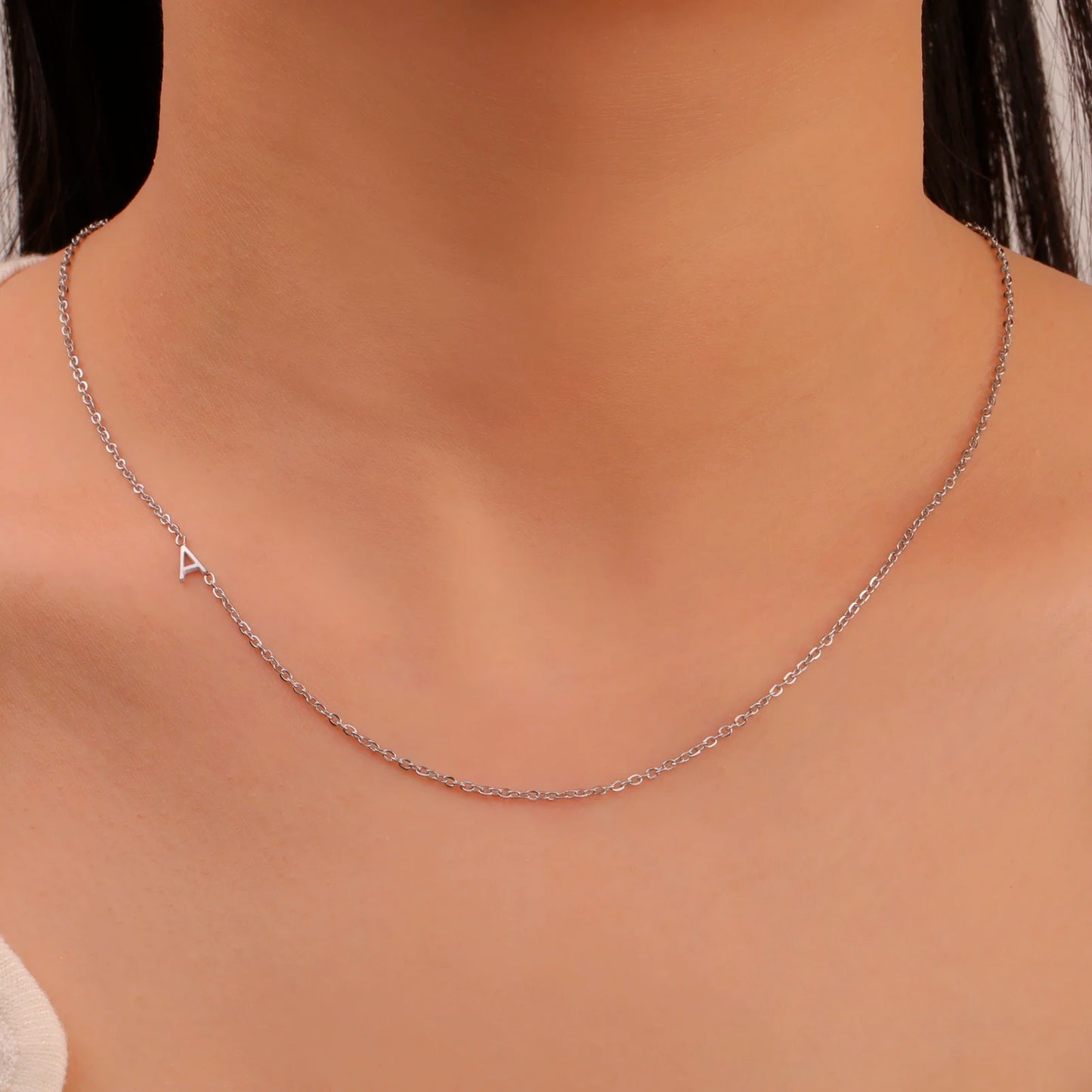 Custom Initial Letter Necklaces  For Women