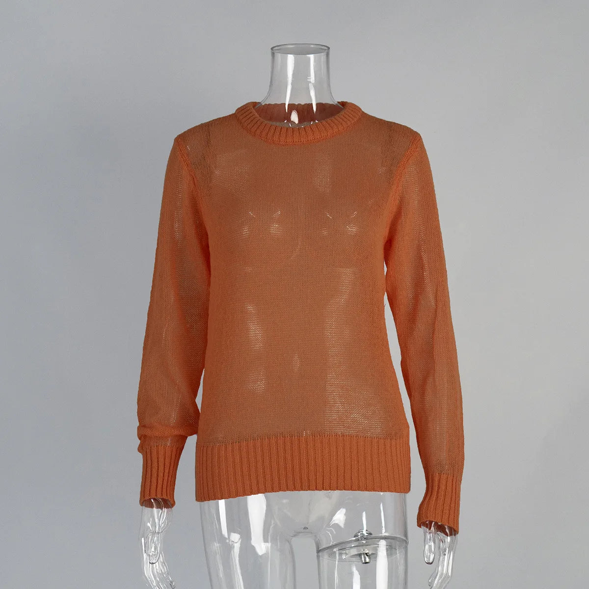 Mohair Long Sleeve Knit Sweater