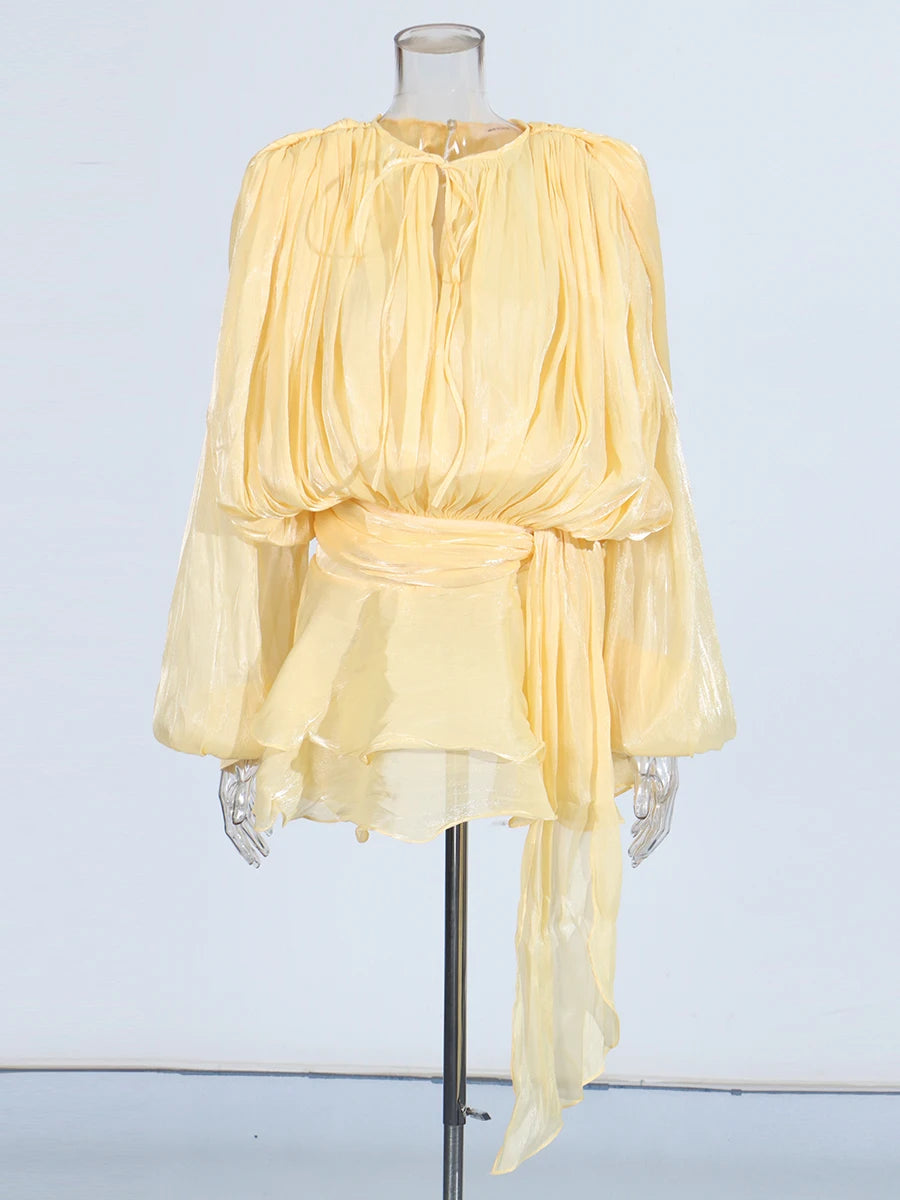Solid Chic Dress O Neck