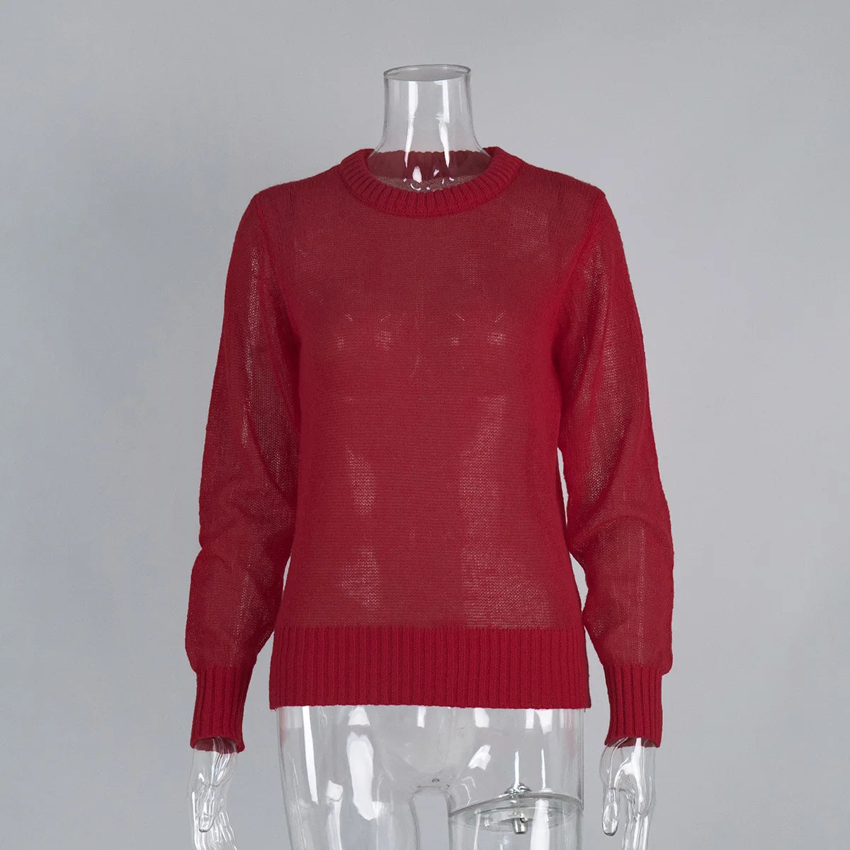 Mohair Long Sleeve Knit Sweater