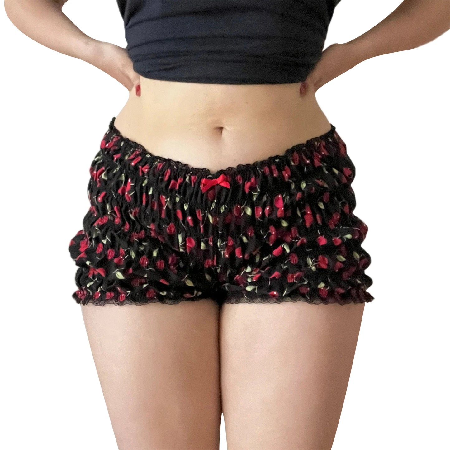 Slim Fit Smocked Shorts