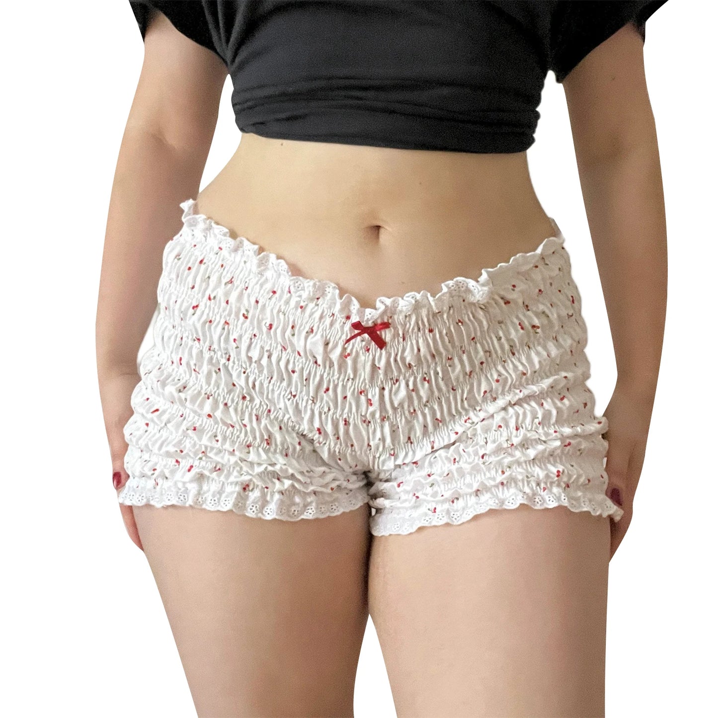 Slim Fit Smocked Shorts